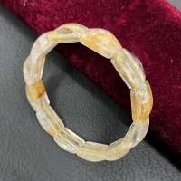 دستبند سیترین سنگی خوش تراش و خوش رنگ _کد:35289