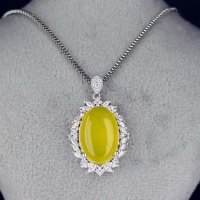 گردنبند عقیق شرف الشمس نقره زنانه سایز 13*18 بدون زنجیر _کد:35358