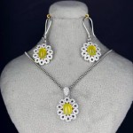 نقره زنانه سایز نگین 6*8 بدون زنجیر _کد:35360