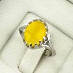 نقره زنانه زیبا با سایز نگین 9*11 _کد:35374