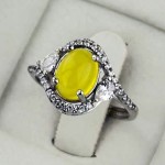 نقره زنانه سایز نگین 6*8 _کد:35377