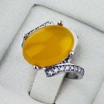نقره زنانه مدل پیچ سایز نگین 10*14 _کد:35380