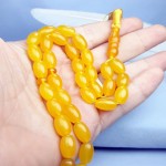 تسبیح عقیق شرف الشمس 33 دانه با تراش هلی