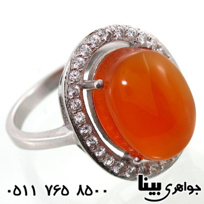انگشتر عقیق یمنی درشت زنانه