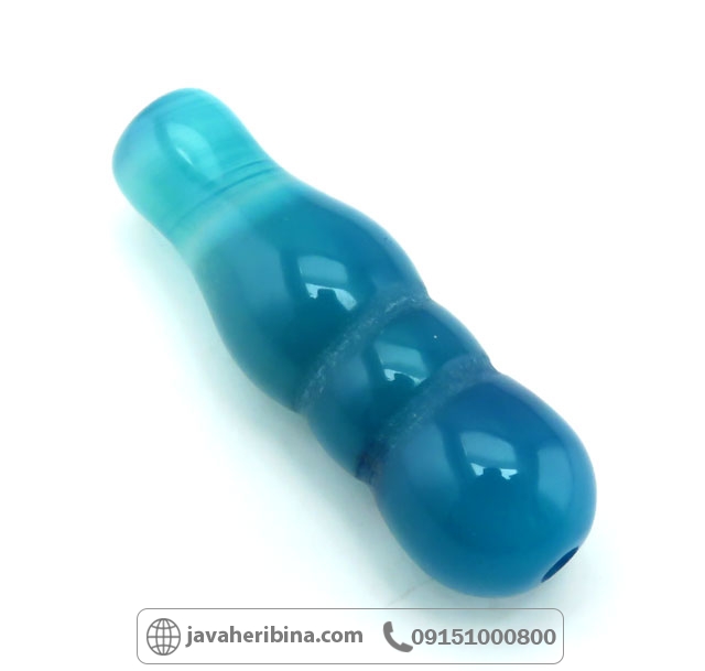 تسبیح سنگی شیخک عقیق آبی خوش رنگ _کد:35460