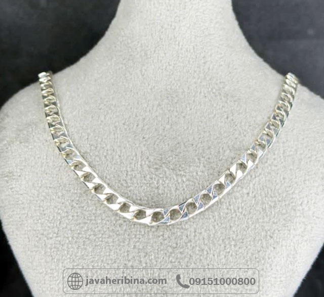 زنجیر نقره ژاپنی مردانه سنگین _کد:35547