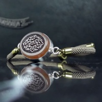 دستبند عقیق یمنی خطی دست ساز با حکاکی یا رقیه