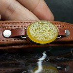 با قاب نقره دست ساز و حکاکی بذکر علی تطمئن القلوب _کد:35721