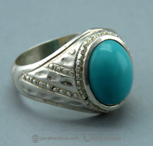 انگشتر فیروزه عجمی لوکس ساخت استاد مظاهری _کد:35749