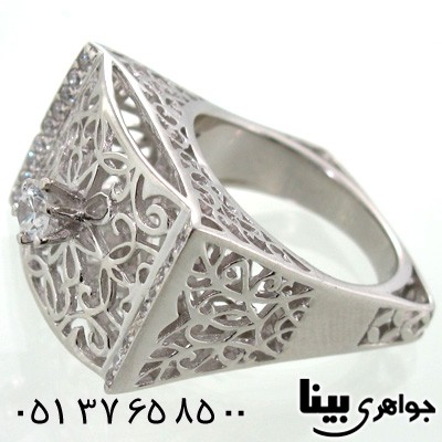 انگشتر ابسیدین طرح ایتالیایی زنانه درشت یک