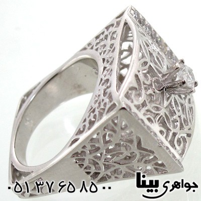 انگشتر ابسیدین طرح ایتالیایی زنانه درشت یک
