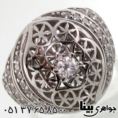 انگشتر ابسیدین طرح ایتالیایی زنانه درشت دو