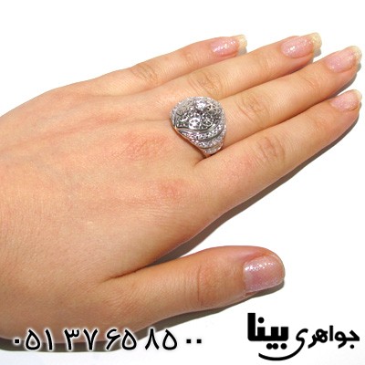 انگشتر ابسیدین طرح ایتالیایی زنانه درشت دو