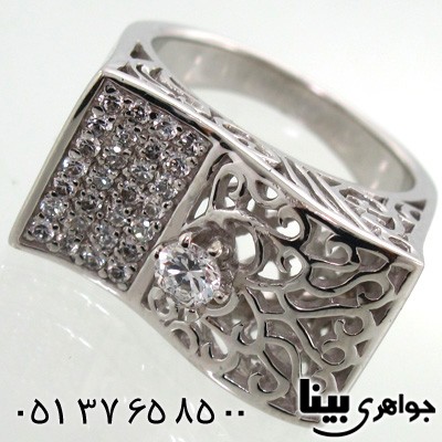 انگشتر ابسیدین طرح ایتالیایی زنانه درشت سه