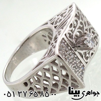 انگشتر ابسیدین طرح ایتالیایی زنانه درشت سه