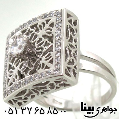 انگشتر ابسیدین طرح ایتالیایی زنانه درشت چهار
