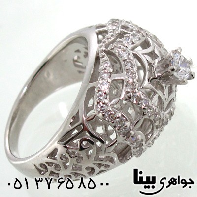 انگشتر ابسیدین طرح ایتالیایی زنانه درشت پنج