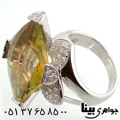 انگشتر ابسیدین مربعی زنانه درشت