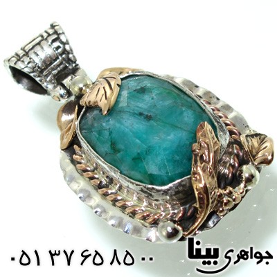 گردنبند زمرد هندی بیضی زنانه درشت