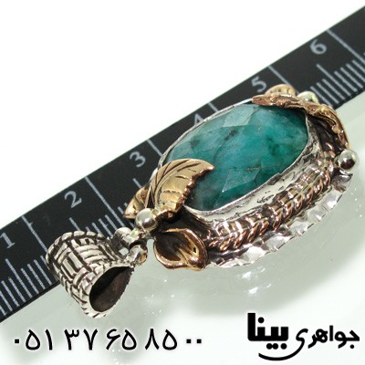 گردنبند زمرد هندی بیضی زنانه درشت
