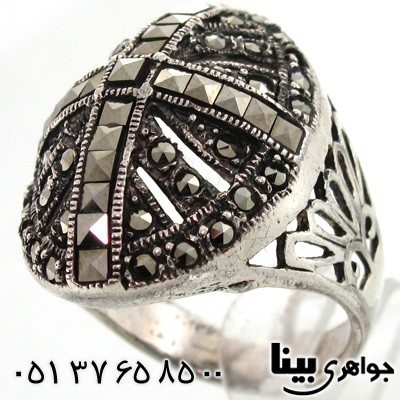 انگشتر حدید بیضی زنانه درشت