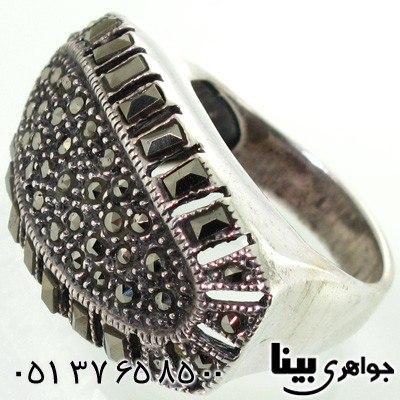 انگشتر حدید بیضی محدب زنانه درشت