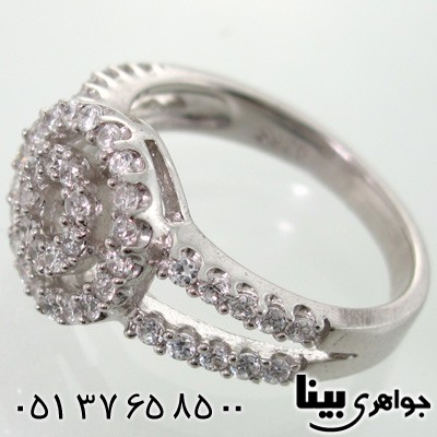 انگشتر نقره دو دایره زنانه