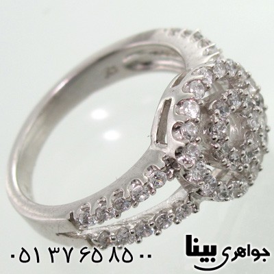 انگشتر نقره دو دایره زنانه