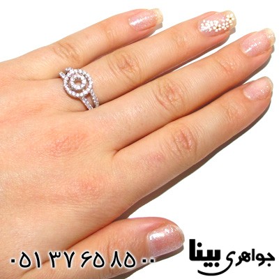 انگشتر نقره دو دایره زنانه