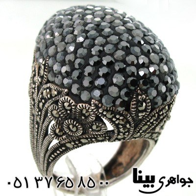 انگشتر حدید طرح گلزار زنانه درشت