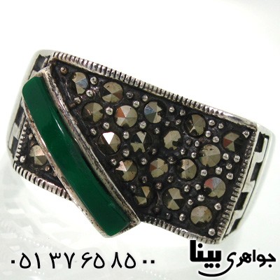 انگشتر حدید مستطیلی درشت مردانه
