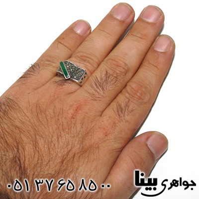 انگشتر حدید مستطیلی درشت مردانه