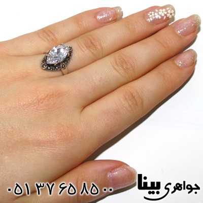 انگشتر حدید طرح چشمی زنانه