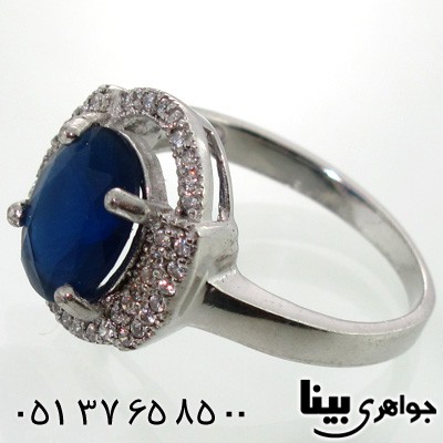 انگشتر ابسیدین آبی تیره زنانه