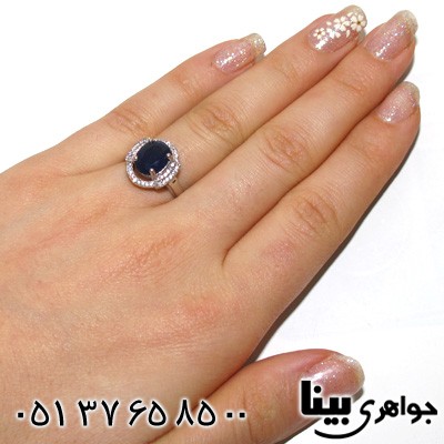 انگشتر ابسیدین آبی تیره زنانه
