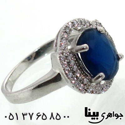 انگشتر ابسیدین آبی تیره زنانه
