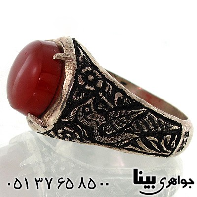 انگشتر عقیق یمنی مردانه گلستان