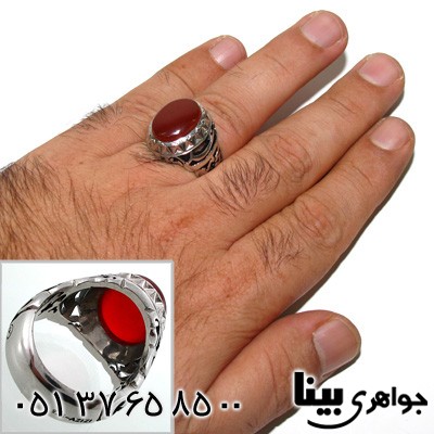 انگشتر عقیق یمنی مردانه علی مع الحق فاخر انگشتر عقیق یمنی مردانه علی مع الحق فاخر
