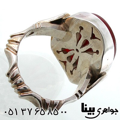 انگشتر عقیق یمنی درشت حکاکی با خط زیبا آیة الکرسی
