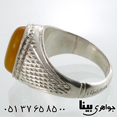 انگشتر عقیق شرف الشمس مردانه حرز امام جواد طرح سوهانی
