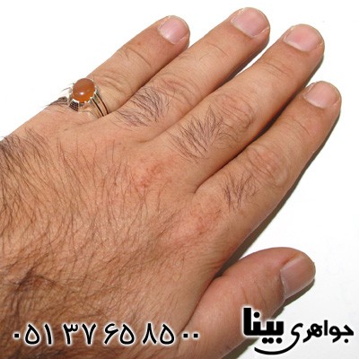 انگشتر عقیق یمنی سیاه قلم کلاسیک شماره یک