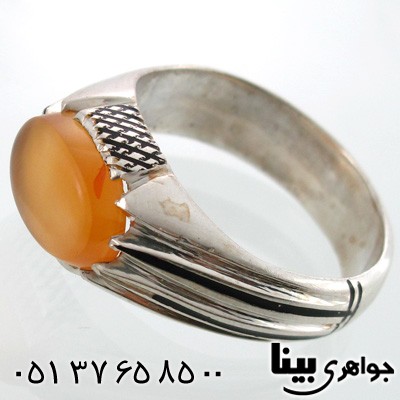 انگشتر عقیق یمنی سیاه قلم کلاسیک شماره دو