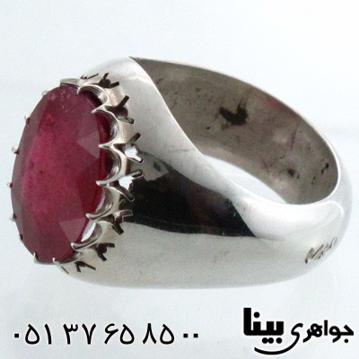 انگشتر یاقوت سرخ مردانه درشت