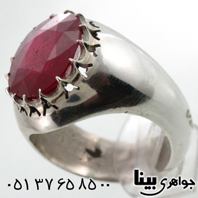 انگشتر یاقوت سرخ مردانه درشت