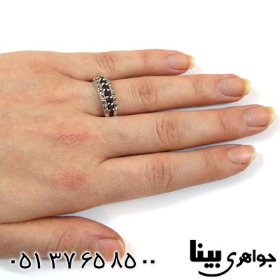 انگشتر یاقوت کبود زنانه طرح صبا