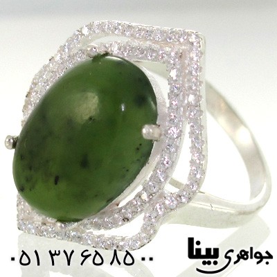 انگشتر یشم زنانه درشت نماد آرامش