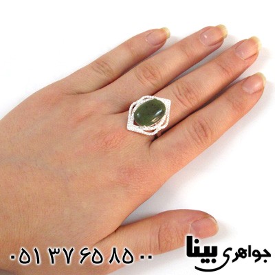 انگشتر یشم زنانه درشت نماد آرامش