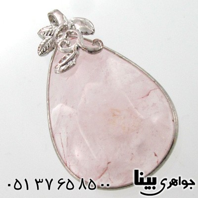 گردنبند کوارتز صورتی طرح بهار