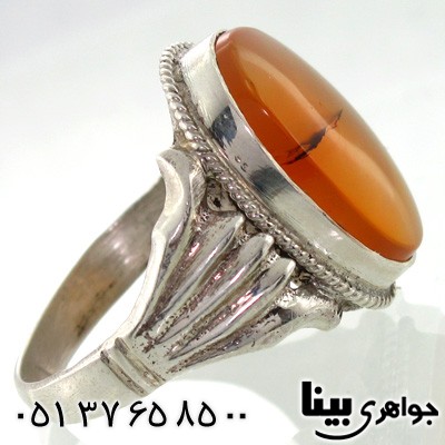 انگشتر عقیق یمنی مردانه طرح سالار