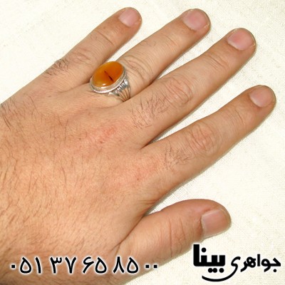 انگشتر عقیق یمنی مردانه طرح سالار